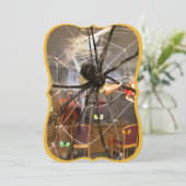 不気味なくものハロウィンのオフィスの装飾の写真 カード (スタンド正面)