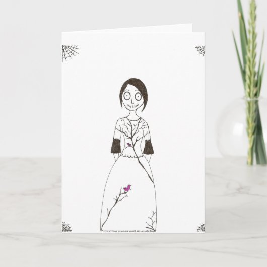 不気味なくもの女の子 カード (正面)
