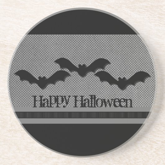 不気味なこうもりハロウィーンコースター、ライトグレー コースター (正面)