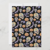 不気味なつるハロウィンのベビースシャワーを出そう 招待状 (裏面)