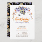 不気味なつるハロウィンのベビースシャワーを出そう 招待状 (正面/裏面)