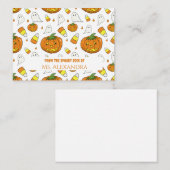 不気味なほどかわいいハロウィーンパターン・メモカード ノートカード (正面/裏面)