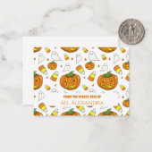 不気味なほどかわいいハロウィーンパターン・メモカード ノートカード (正面/裏面インサイチュ)