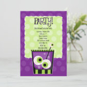 不気味なアイカクテルアダルトコスチュームパーティの招待状 招待状 (スタンド正面)