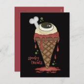 不気味なアイスクリームハロウィーン シーズンポストカード (正面/裏面)