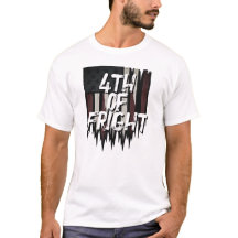 不気味なアメリカ国旗Tシャツ – 4th of Fright