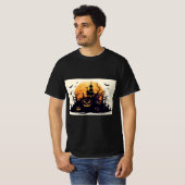 不気味なイラストのハロウィンTシャツ Tシャツ (正面フル)