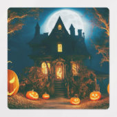 不気味なイルミネーション：ジャック・オ・ランタンを魅了 ラベル (デザイン1)