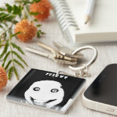 不気味なインターネットホラーグリッチ顔キーチェーン キーホルダー (正面右)