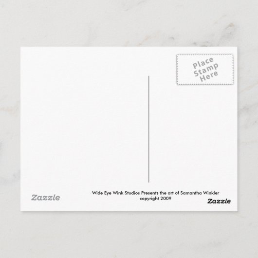 不気味なウサギ ポストカード (裏面)