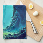 不気味なウッドランドの目 キッチンタオル (四つ折り)