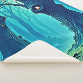 不気味なウッドランドの目 シェルパブランケット (3/4)