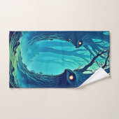 不気味なウッドランドの目 バスタオルセット (ハンドタオル)