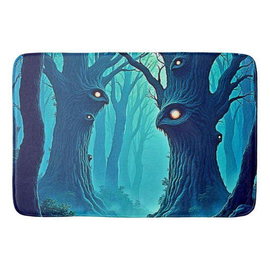 不気味なウッドランドの目 バスマット (正面)
