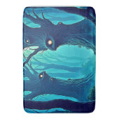 不気味なウッドランドの目 バスマット (正面縦)