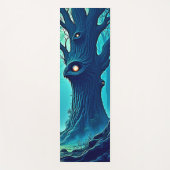 不気味なウッドランドの目 ヨガマット (正面)