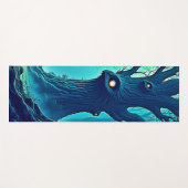 不気味なウッドランドの目 ヨガマット (正面(横))