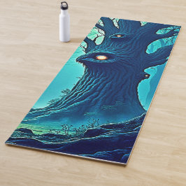 不気味なウッドランドの目 ヨガマット