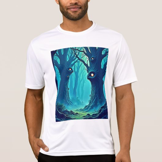不気味なウッドランドの目 Tシャツ (正面)