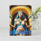 不気味なエジプトのミイラのハロウィン シーズンカード (スタンド正面)