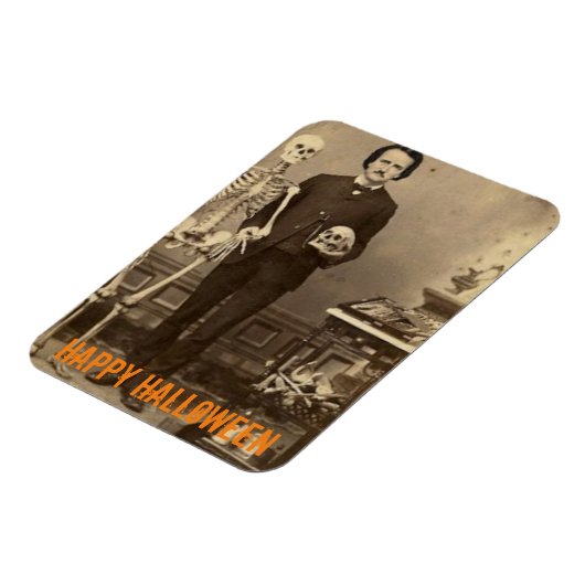 不気味なエドガー・アラン・ポー・ハロウィーン マグネット (左側)