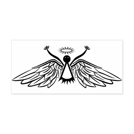 不気味なエンジェル・アート・スタンプ ラバースタンプ (インプリント)