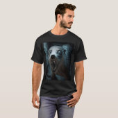 不気味なオッタークリーチャー不気味ゾンビオッター Tシャツ (正面フル)