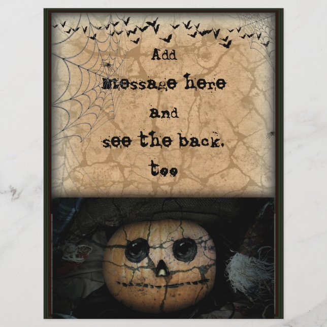 不気味なオレンジカボチャのジャック・オ・ランタン (正面)