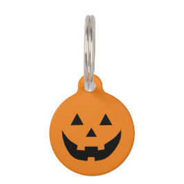 不気味なオレンジ色のジャック・オ・ランタン ハロウィン 犬 コスチューム ペット　ネームタグ