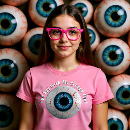 不気味なカスタマイズ保可能な目を見る Tシャツ