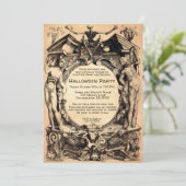 不気味なカスタマイズ可能なヴィンテージスタイル招待状 招待状 (スタンド正面)