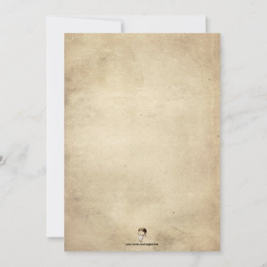 不気味なカスタマイズ可能なヴィンテージスタイル招待状 招待状 (裏面)