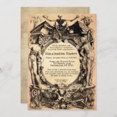 不気味なカスタマイズ可能なヴィンテージスタイル招待状 招待状 (正面/裏面)