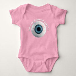 不気味なカスタマイズ可能な目のスパイ私の不気味な目 ベビーボディスーツ