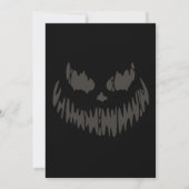 不気味なカボチャのハロウィーンの誕生日 招待状 (裏面)