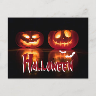 不気味なカボチャのハロウィーンポストカード ポストカード