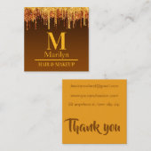 不気味なカボチャのハロウィーン スクエア名刺 (正面/裏面)