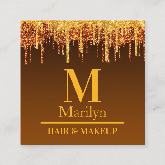 不気味なカボチャのハロウィーン スクエア名刺 (正面)