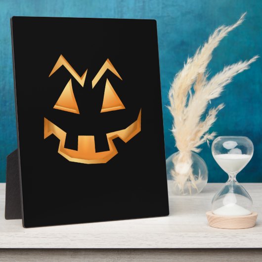不気味なカボチャのハロウィーン フォトプラーク (側面)