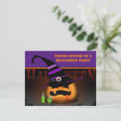 不気味なカボチャの子供たちのハロウィンパーティーの招待状 (スタンド正面)