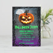 不気味なカボチャの家 ハロウィンパーティー 招待状 (スタンド正面)