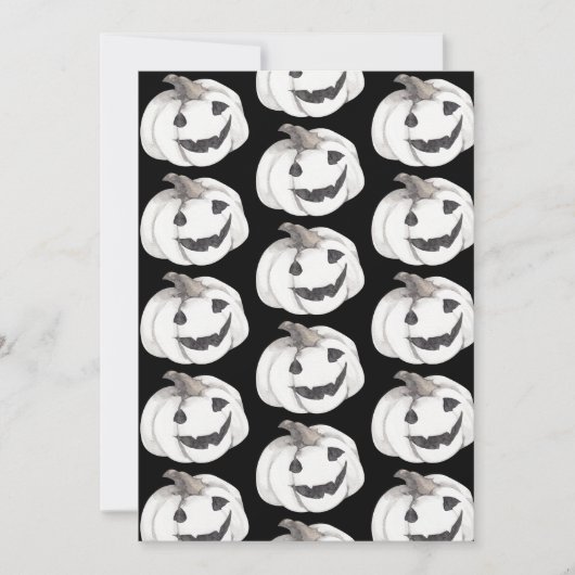 不気味なカボチャの模様 | ハッピーハロウィン シーズンカード (正面)