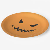 不気味なカボチャハローウィンパーティ紙プレート ペーパープレート (アングル)
