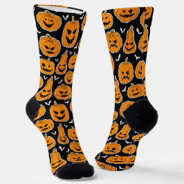 不気味なカボチャパターン(の模様が)あるのハロウィーン ソックス