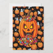 不気味なカボチャパーティーの招待状 招待状 (裏面)