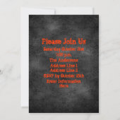 不気味なカボチャ顔ハロウィン招待状 招待状 (裏面)