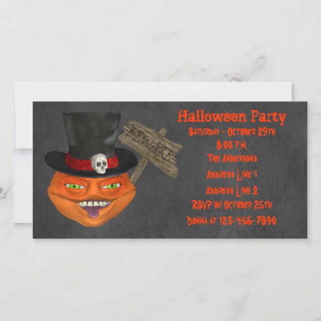 不気味なカボチャ顔ハローウィンパーティ (正面)