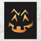 不気味なカボチャ顔 |ユーカスタマイズ ワインラベル (シングルラベル)