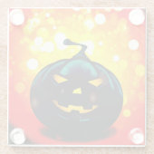 不気味なカボチャ ガラスコースター (裏面)