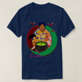 不気味なカボチャ ハロウィン ブルー 男女兼用 Tシャツ